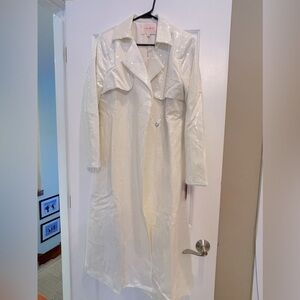 Ivy City Medium white sequin trench